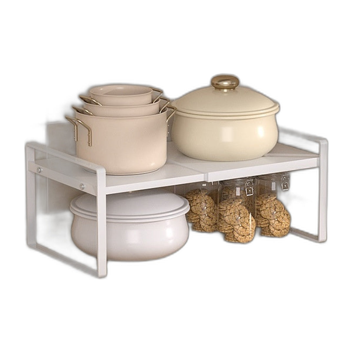 Expandable Kitchen Cabinet Shelf Riser