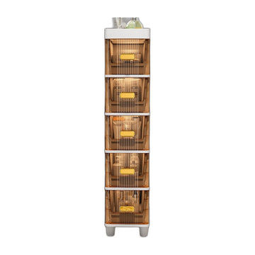 Slim Rolling Drawer Storage Tower